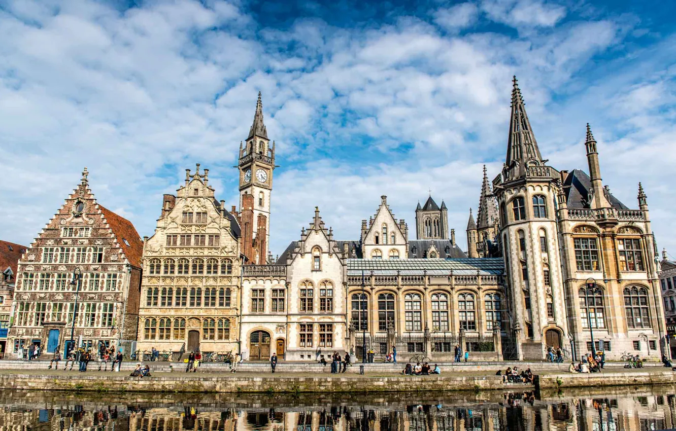 Photo wallpaper home, Belgium, architecture, Ghent