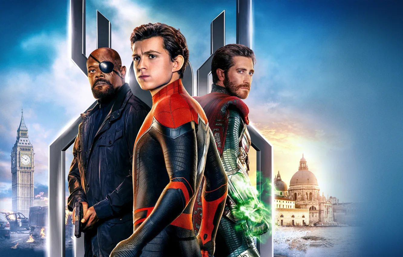 Photo wallpaper city, girl, Action, Superheroes, tower, Italy, girls, bridge