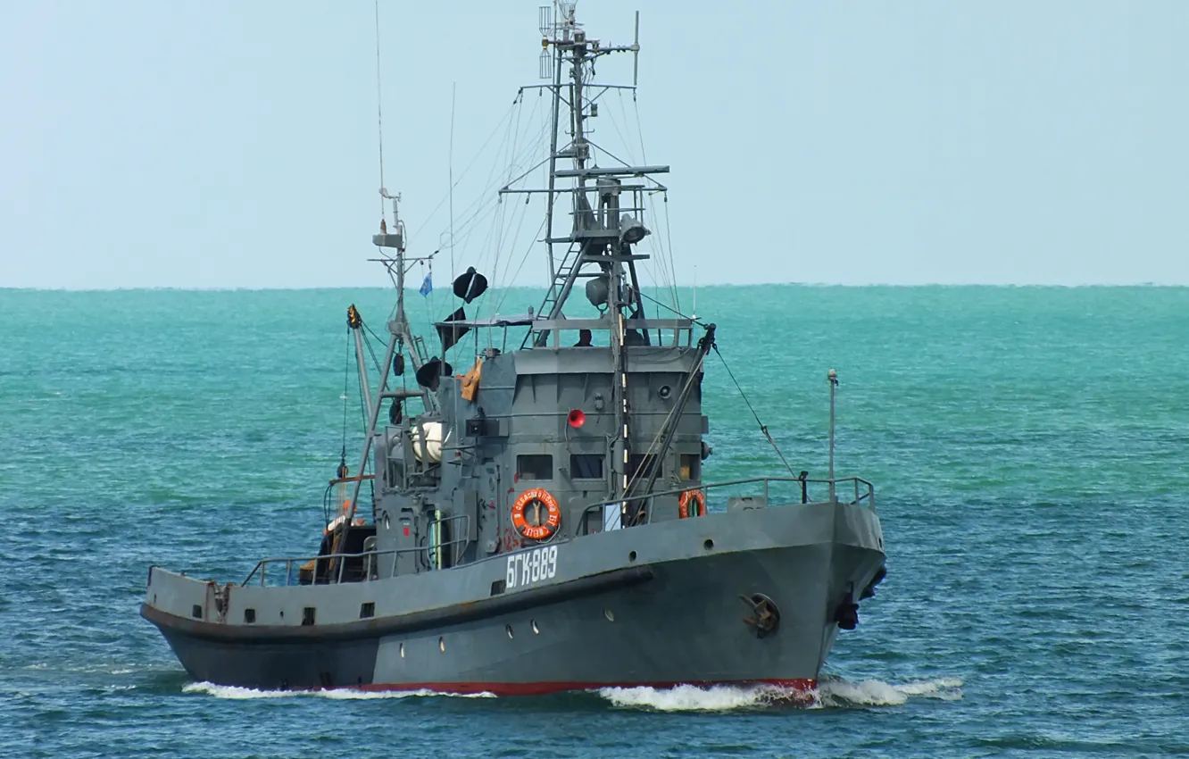 Photo wallpaper boat, The black sea, hydrograph