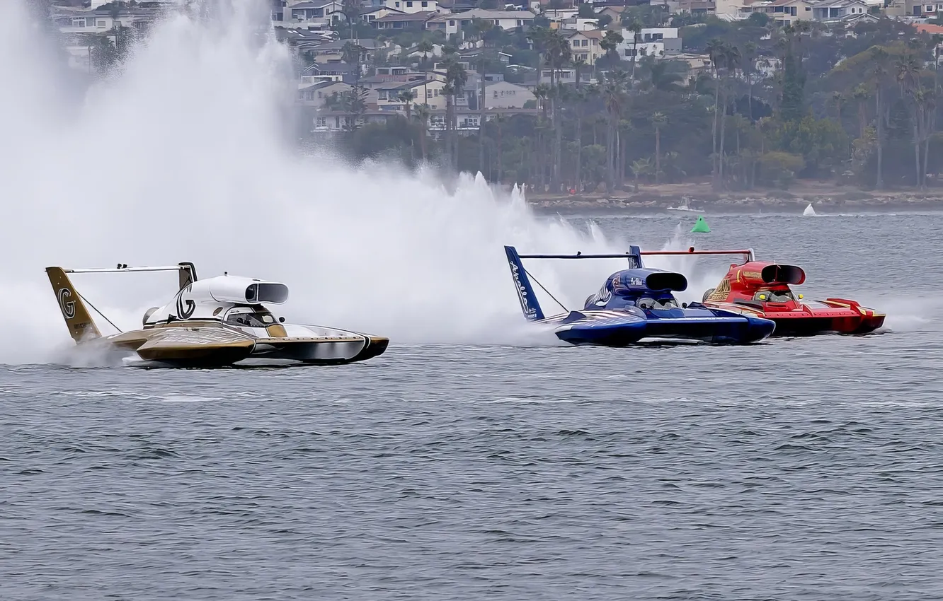 Photo wallpaper race, boat, speed