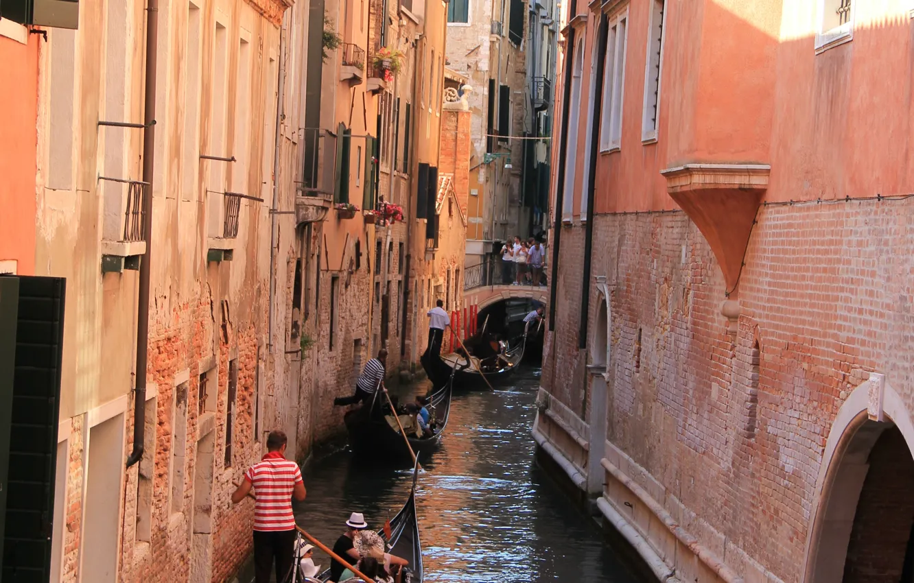 Photo wallpaper Channel, Italy, Venice, Italy, Bridge, Venice, Italia, Venice