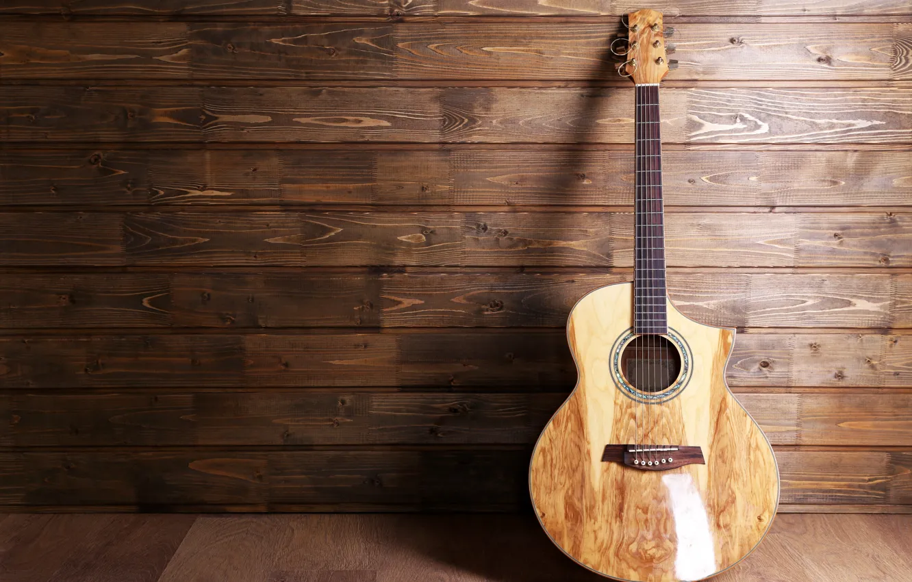 Photo wallpaper guitar, strings, music, blur, guitar, tool, acoustics, Grif