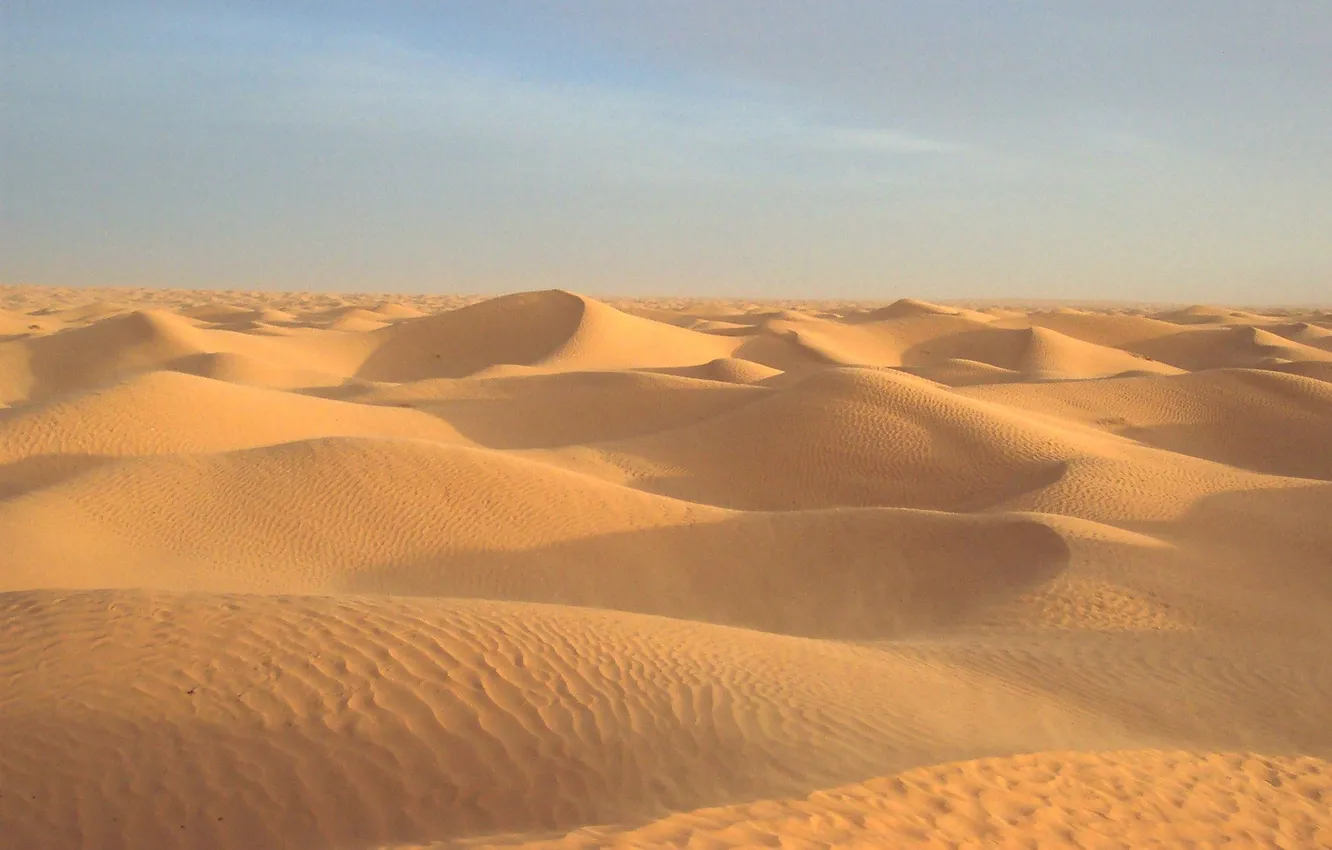 Photo wallpaper sand, the sky, landscape, nature, the dunes, desert, horizon, dunes