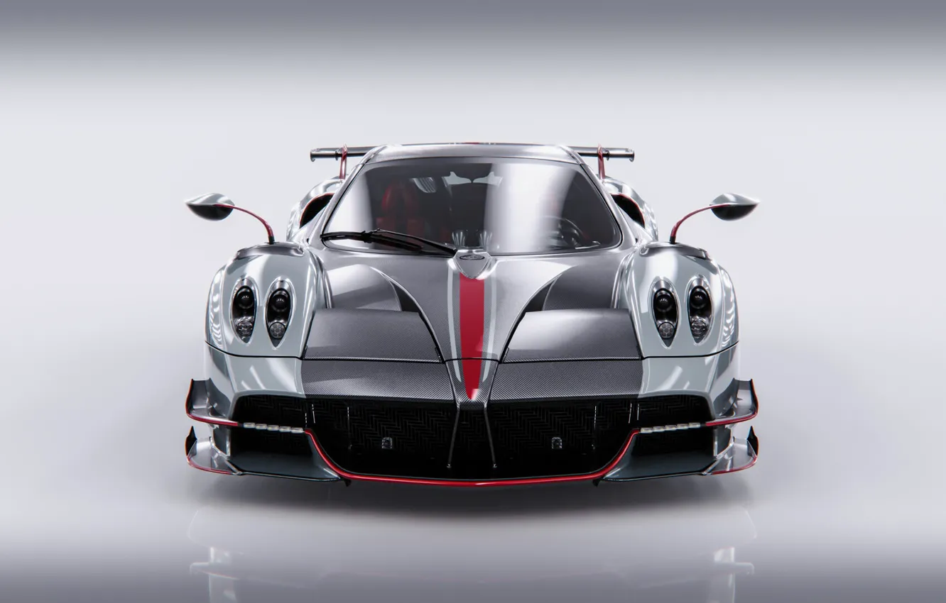 Photo wallpaper Machine, Background, Pagani, Car, Rendering, Sports car, Transport & Vehicles, Ryan Giffary