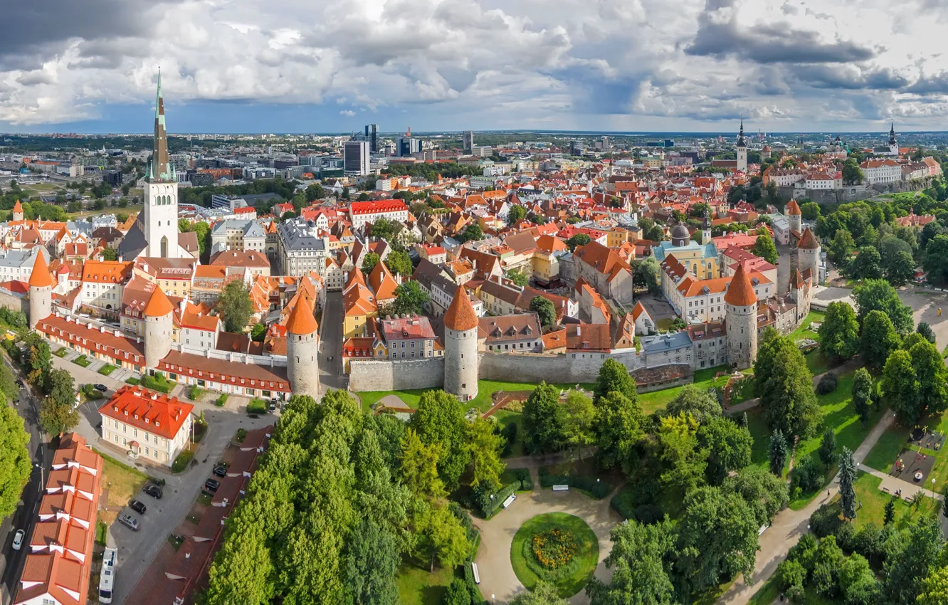 Photo wallpaper Estonia, Tallinn, panorama, fortress