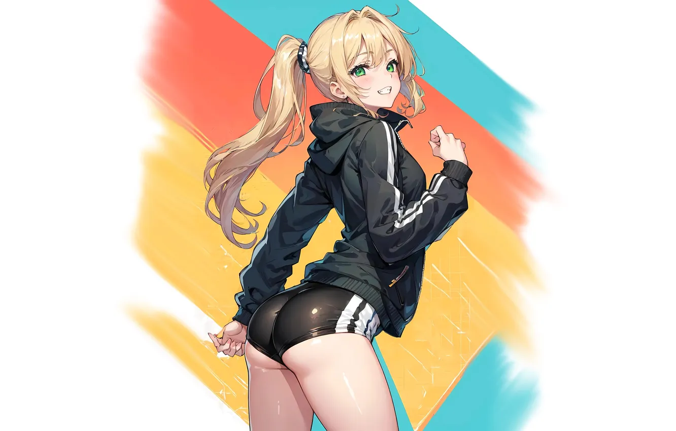 Photo wallpaper kawaii, girl, hot, sexy, ass, green eyes, anime, pretty