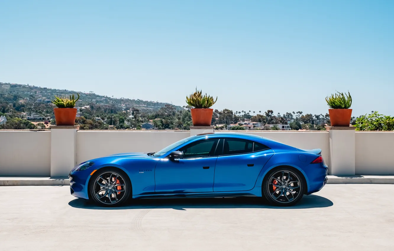 Photo wallpaper blue, Karma, Karma Revero GT, Revero