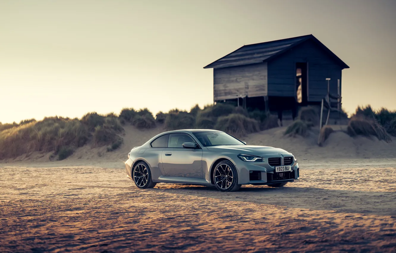 Photo wallpaper car, BMW, sand, M2, BMW M2, G87, 🤢