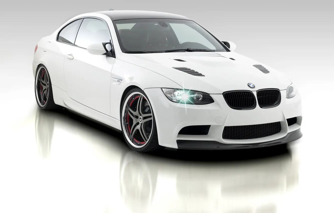 Photo wallpaper car, machine, auto, white, BMW, white, auto