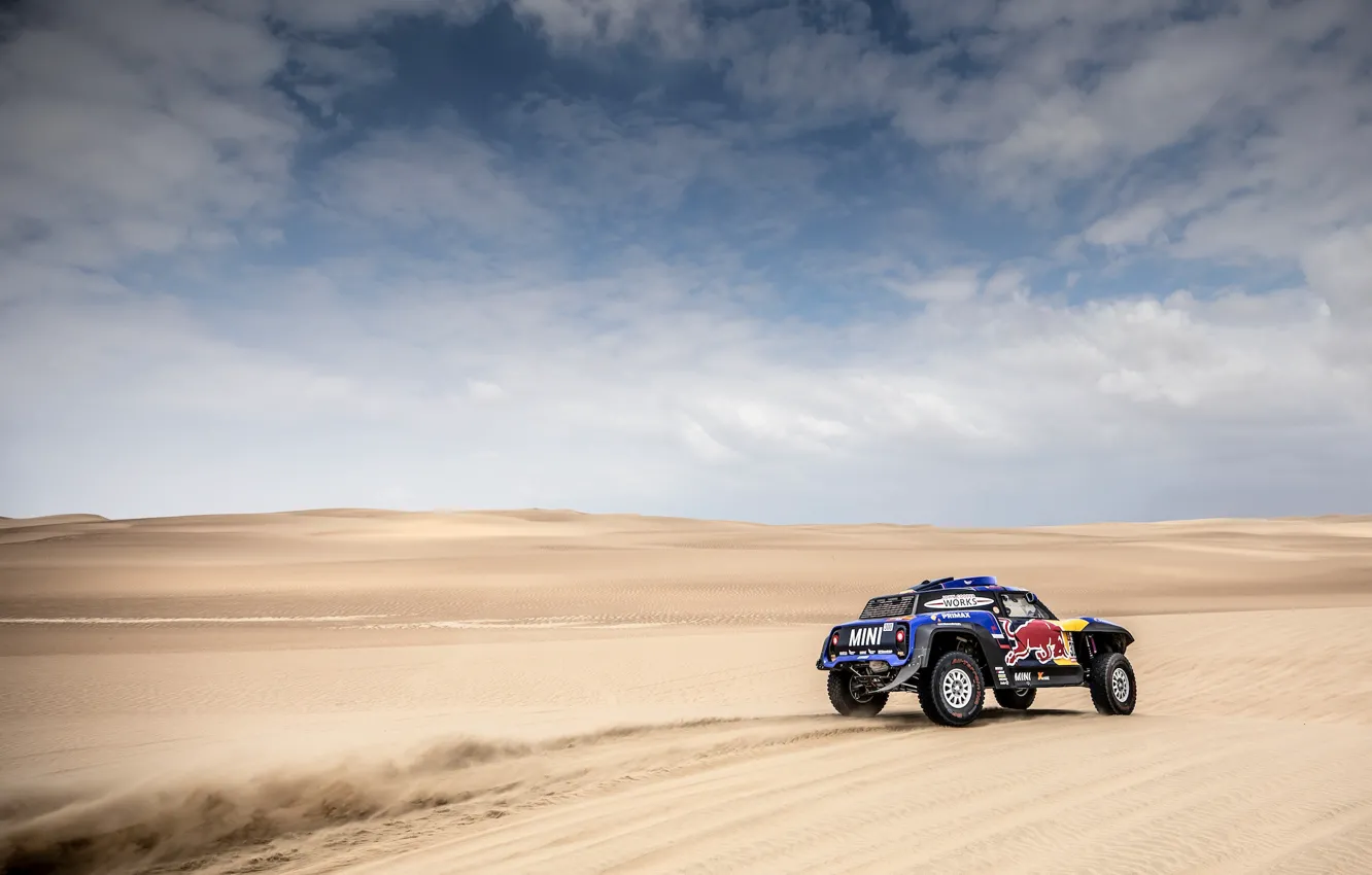 Photo wallpaper Sand, Mini, Desert, Machine, Car, 300, Rally, Dakar