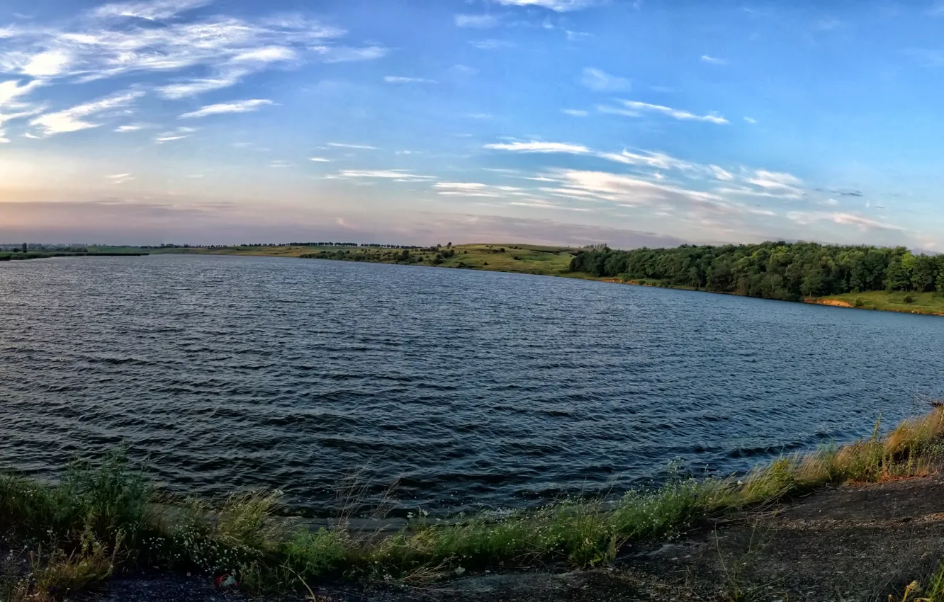 Photo wallpaper nature, lake, panorama