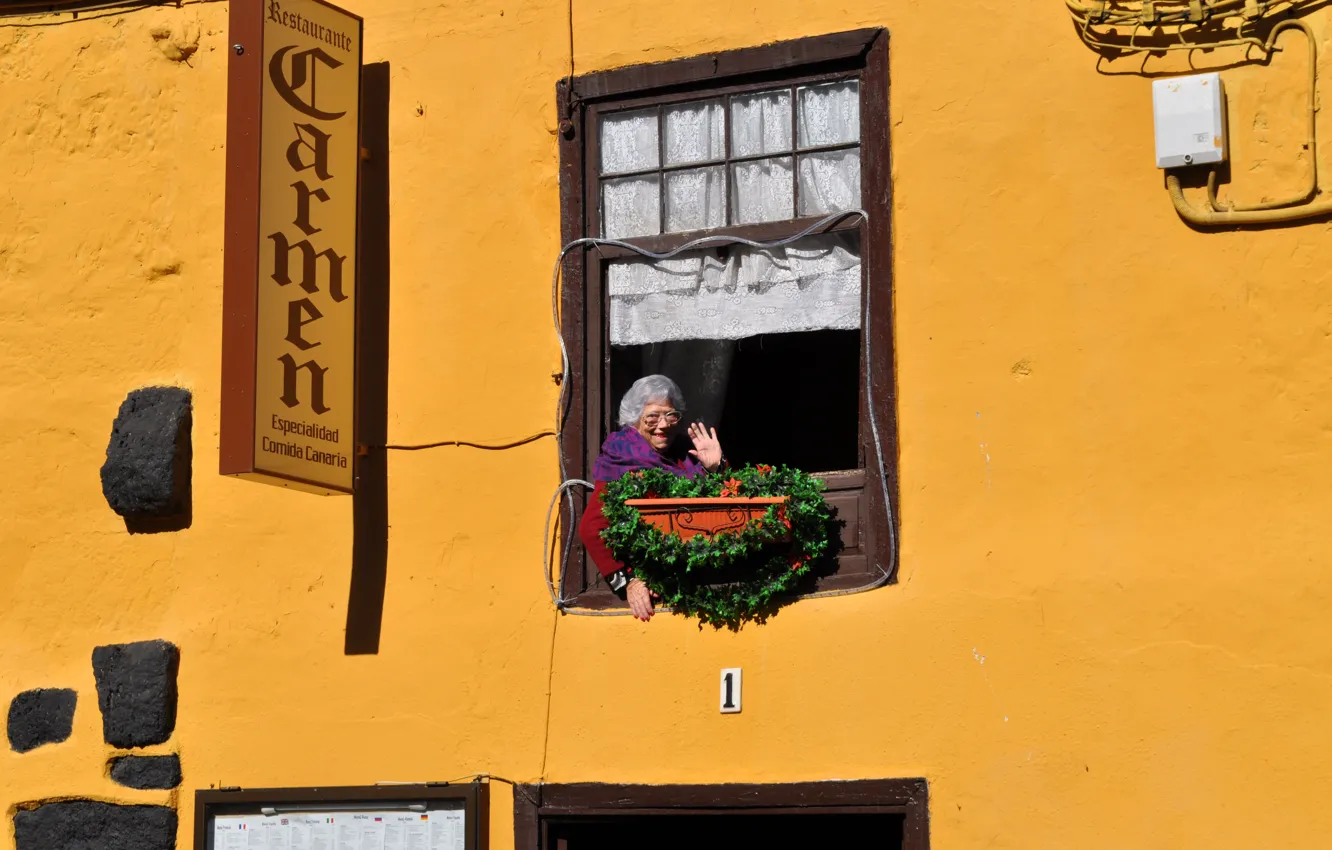 Photo wallpaper wall, mood, yellow.the Canary Islands