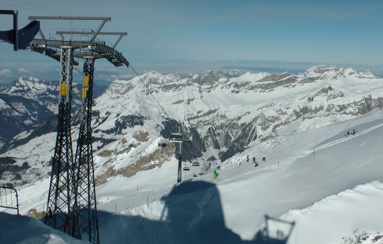 Photo wallpaper Switzerland, Alps, mount Titlis