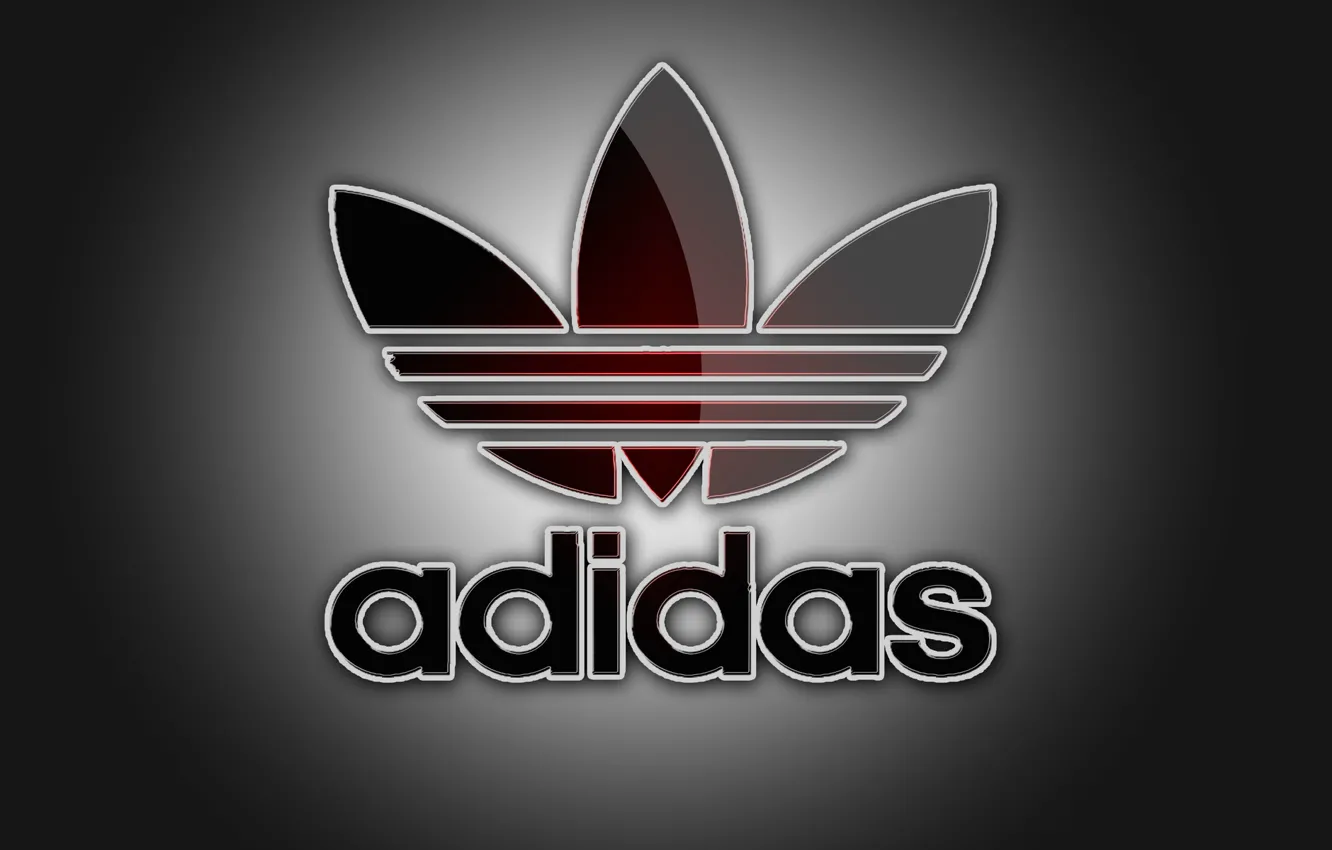 Photo wallpaper color, light, sport, logo, shadows, grey background, adidas, firm