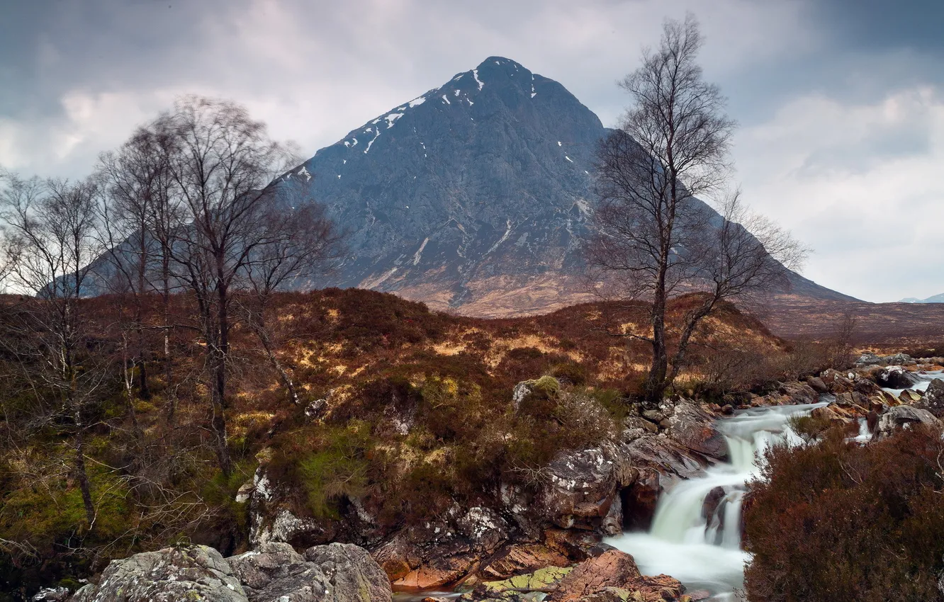 Photo wallpaper landscape, mountains, river