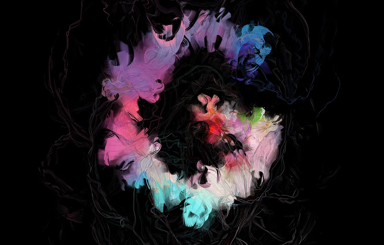 Photo wallpaper abstraction, the dark background, color