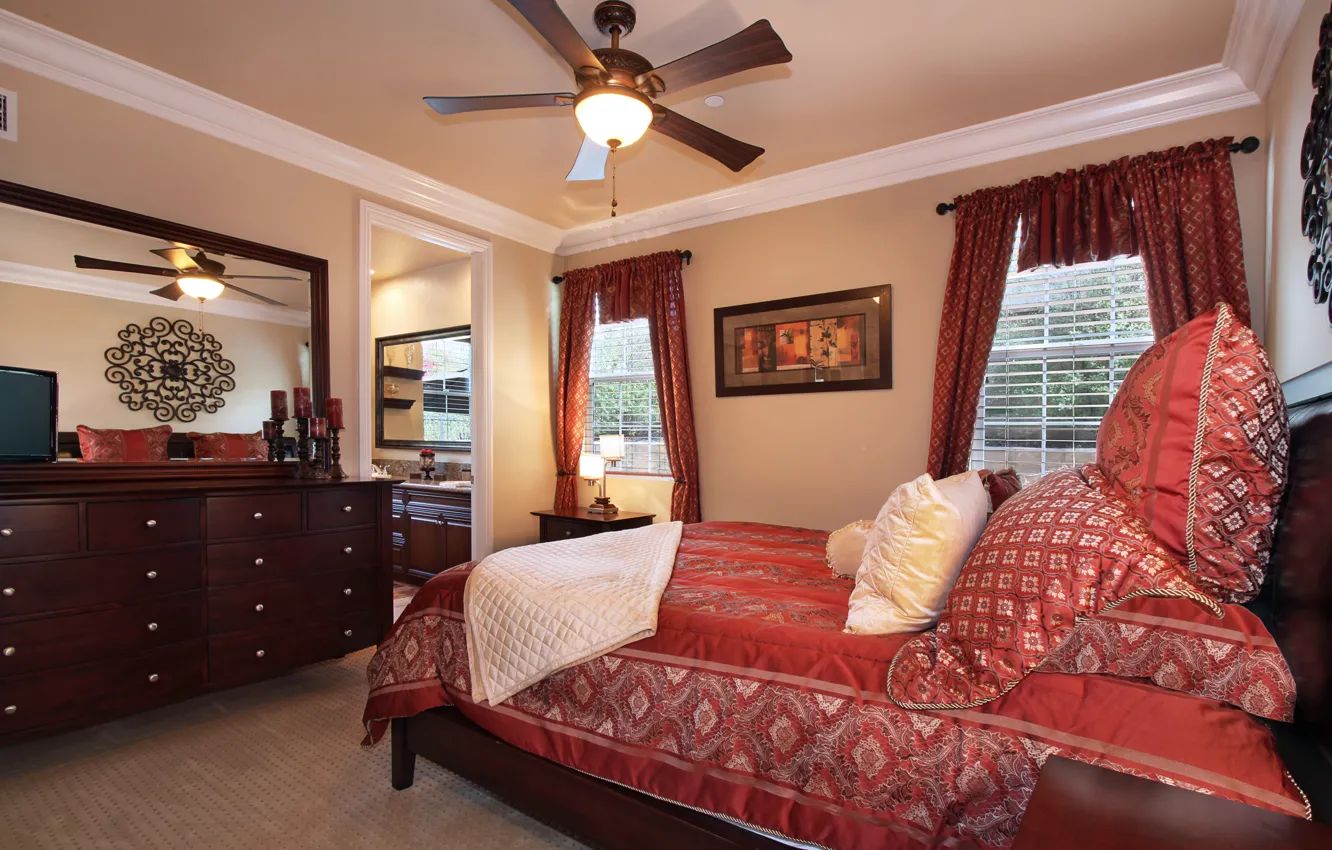 Photo wallpaper design, photo, bed, interior, pillow, bedroom