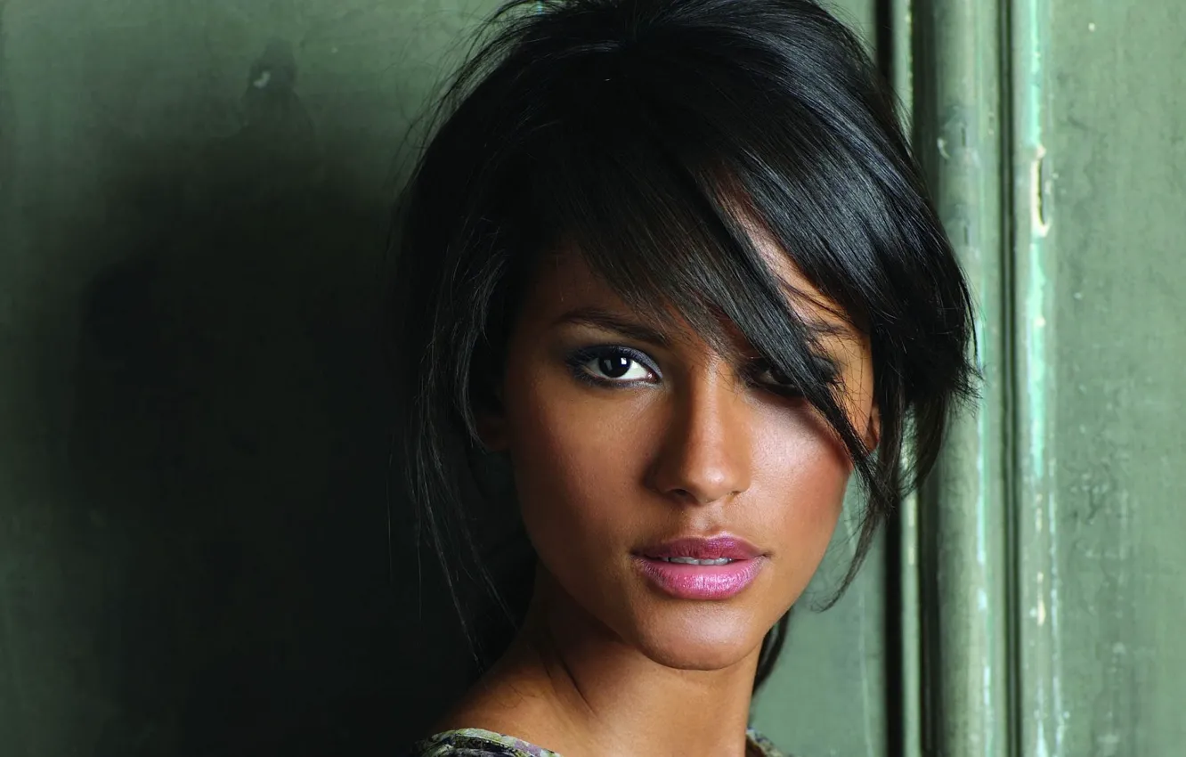 Photo wallpaper look, face, model, hair, brunette, Emanuela de Paula