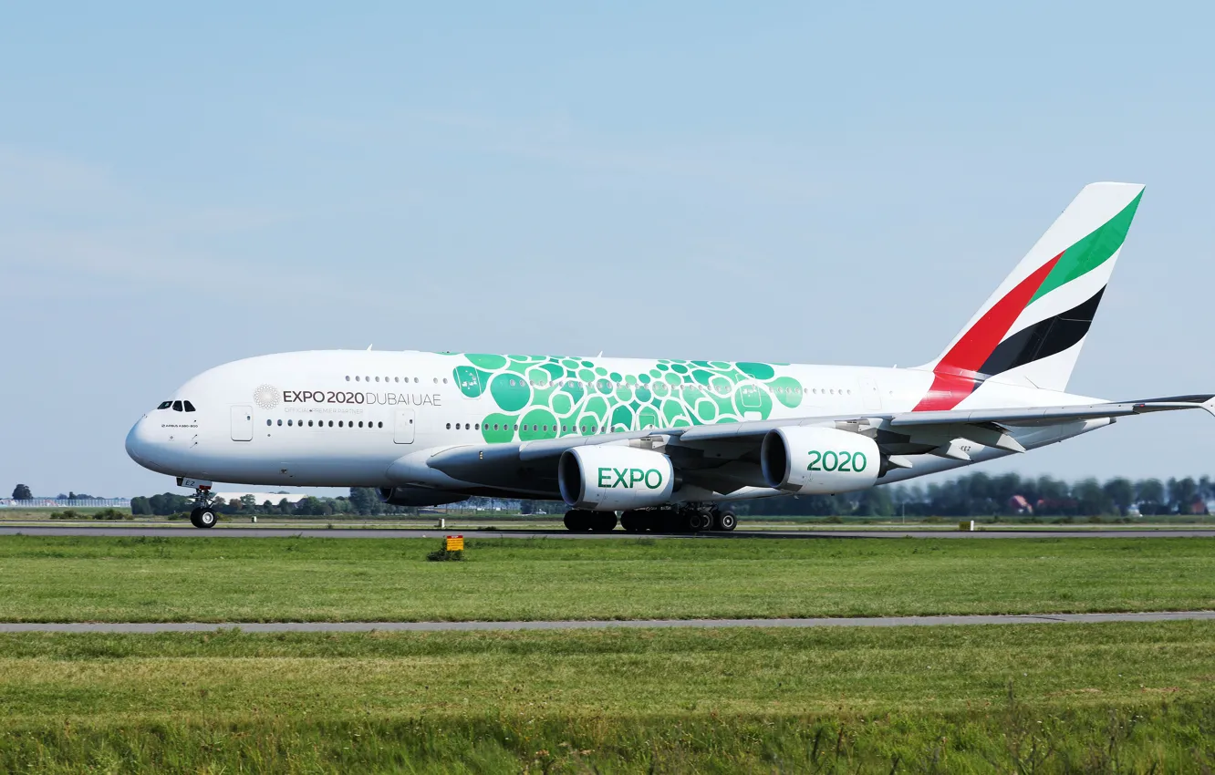 Photo wallpaper the plane, photo, A380, Airbus, Airplanes