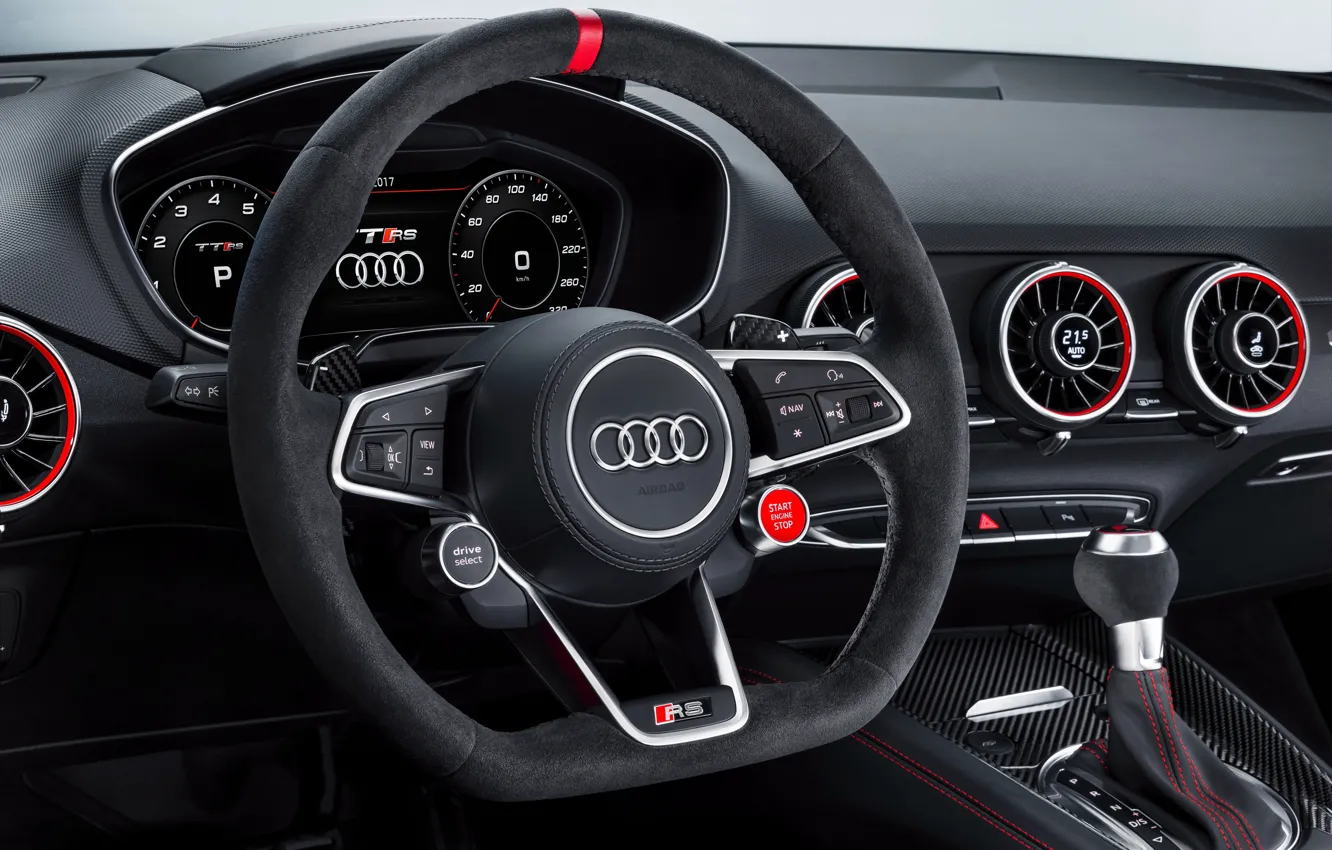 Photo wallpaper car, Audi, logo, interior, Audi TT RS