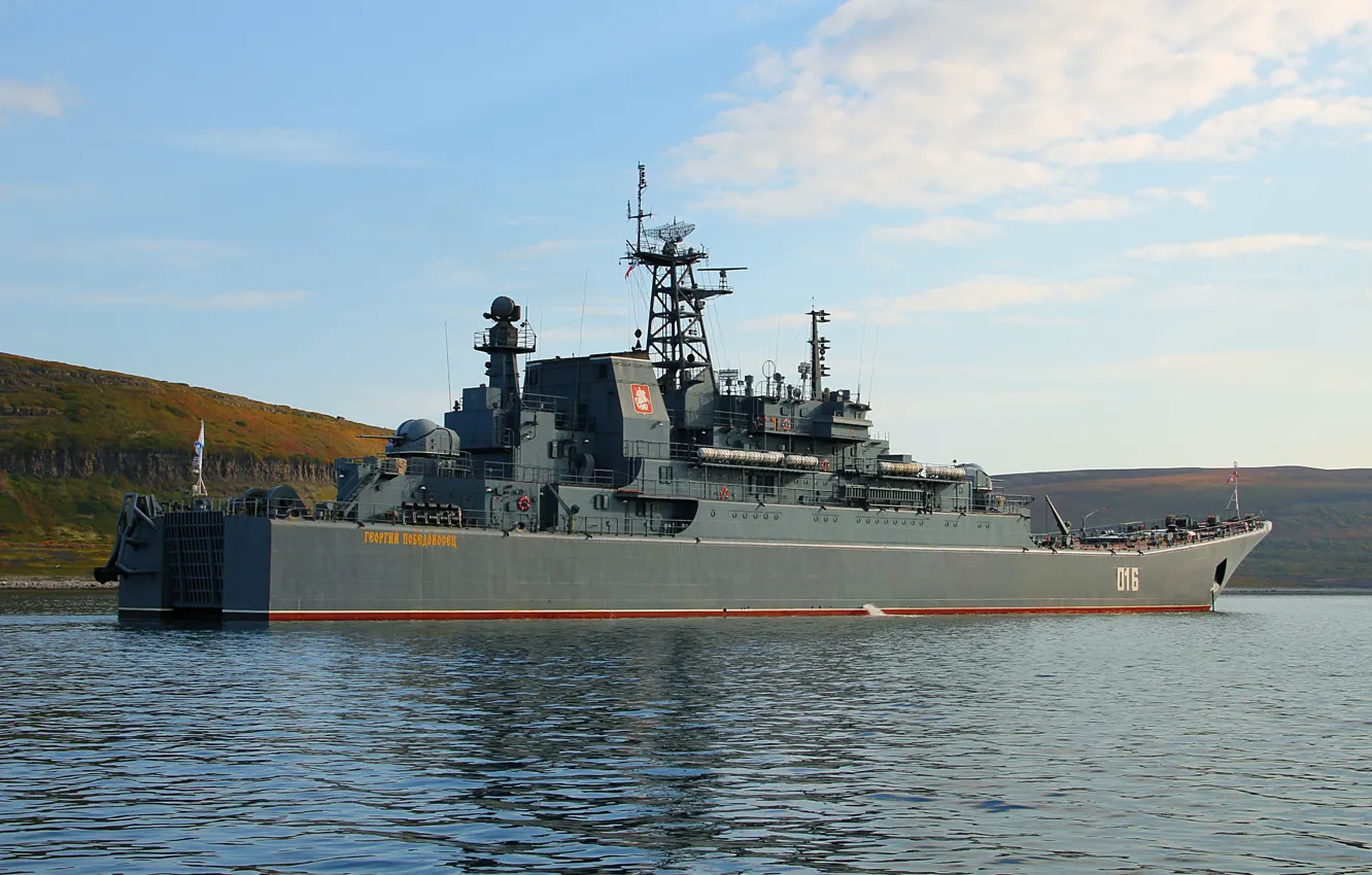 Photo wallpaper ship, large, George, landing, the Northern fleet