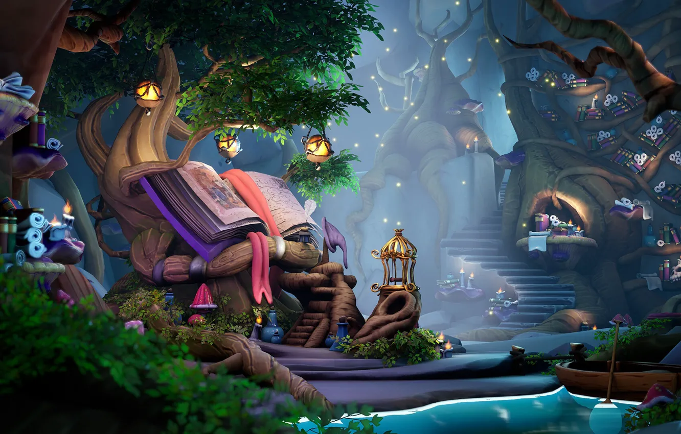 Photo wallpaper fantasy, magic, art, book, King Arthur, Jacob Claussen