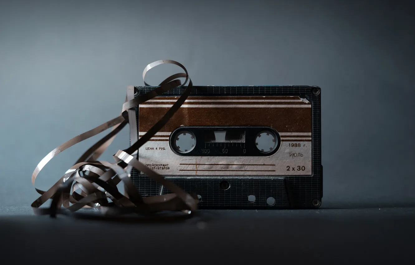 Photo wallpaper retro, cassette, the price is 4 rubles