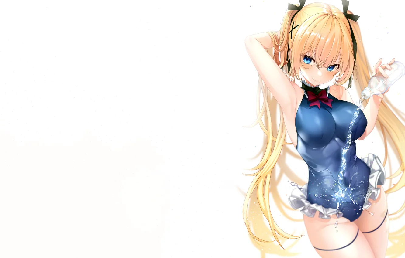 Photo wallpaper girl, sexy, dead or alive, long hair, boobs, anime, blue eyes, beautiful