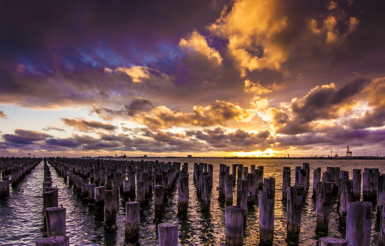 Photo wallpaper Melbourne, Australia, Victoria, Port Melbourne