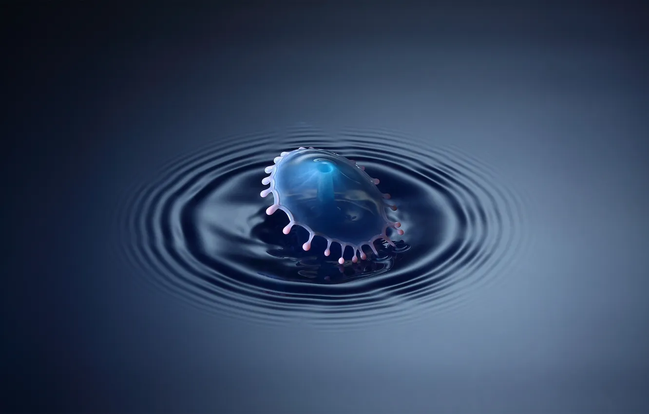 Photo wallpaper wave, drops, macro, pattern, minimalism