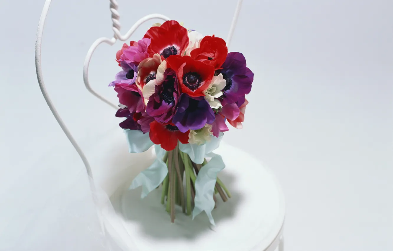 Photo wallpaper flowers, bouquet, tulips, wedding