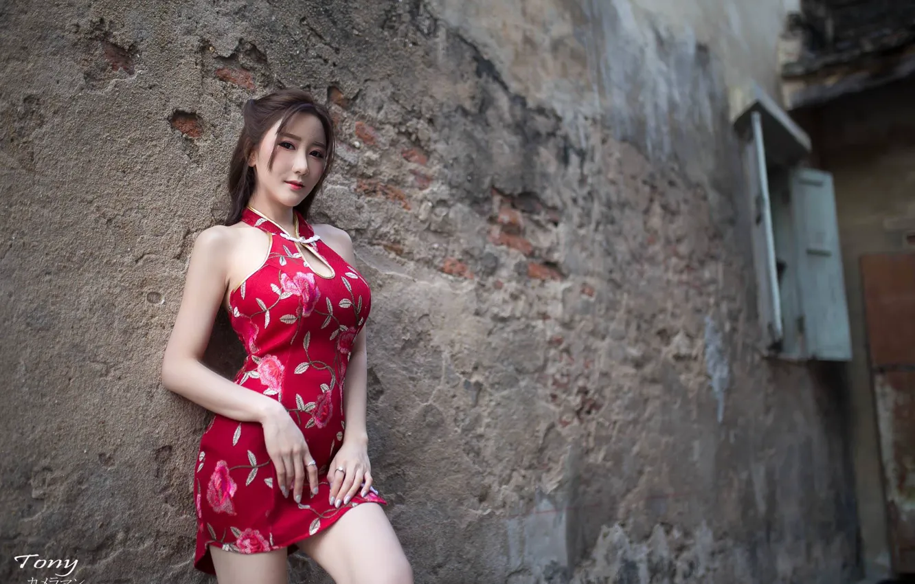 Photo wallpaper girl, woman, asian, cute