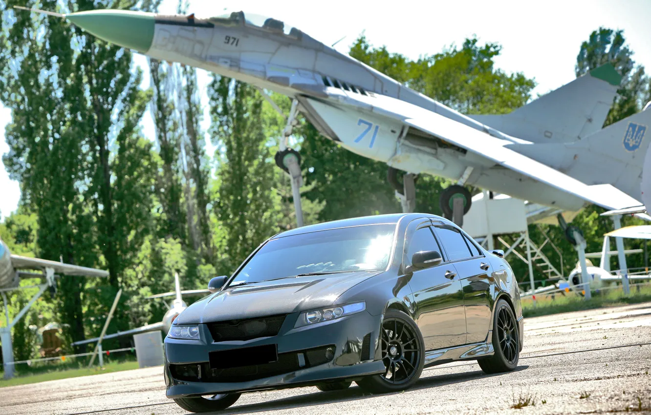 Photo wallpaper Road, The plane, Machine, Honda Accord