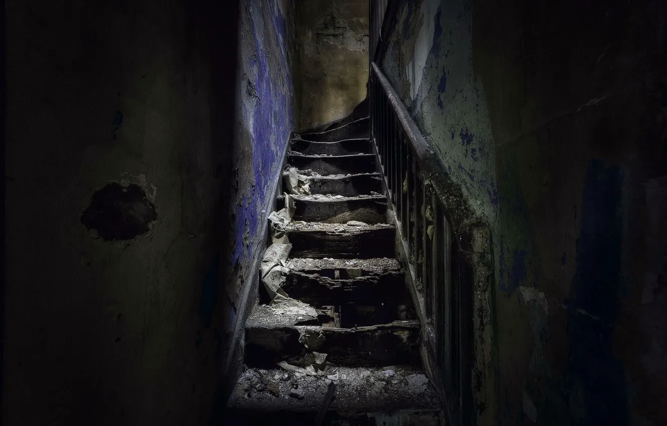 Photo wallpaper background, wall, ladder