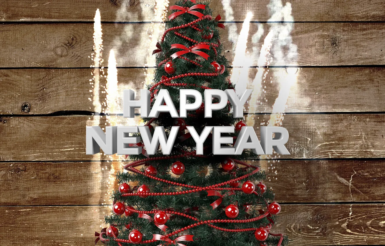 Photo wallpaper balls, light, the explosion, lights, holiday, the inscription, smoke, Board