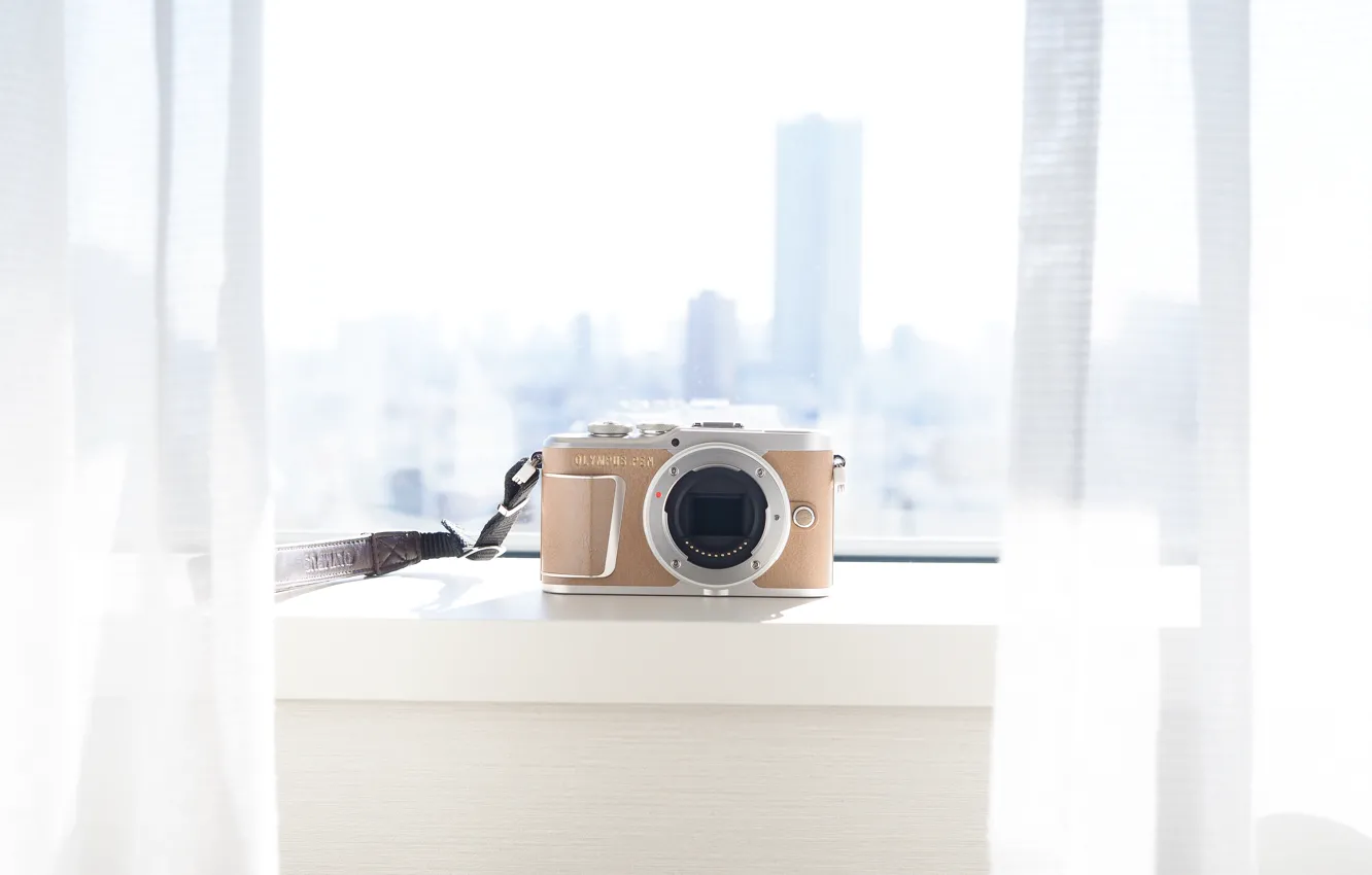 Photo wallpaper light, design, window, the camera, Olympus