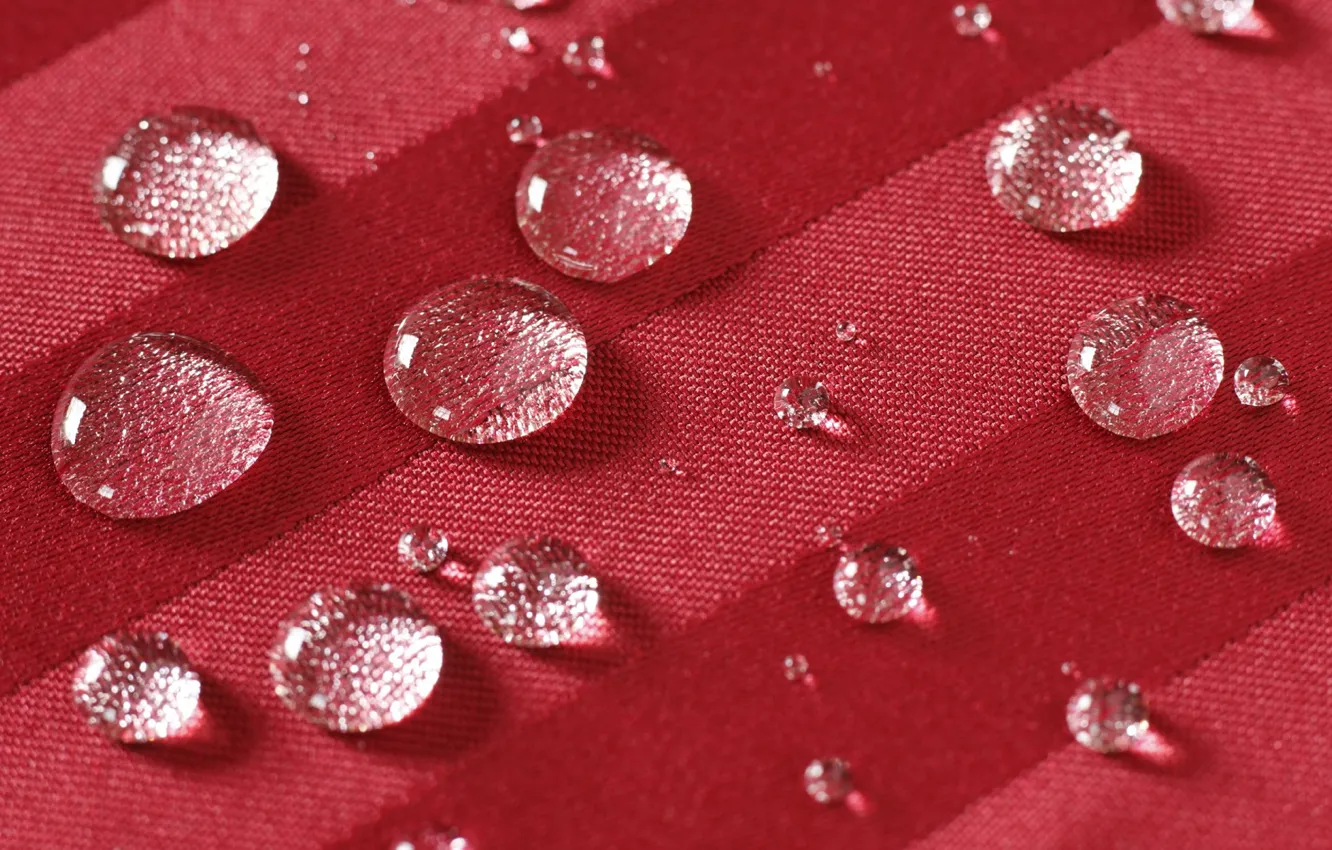 Photo wallpaper water, drops, fabric