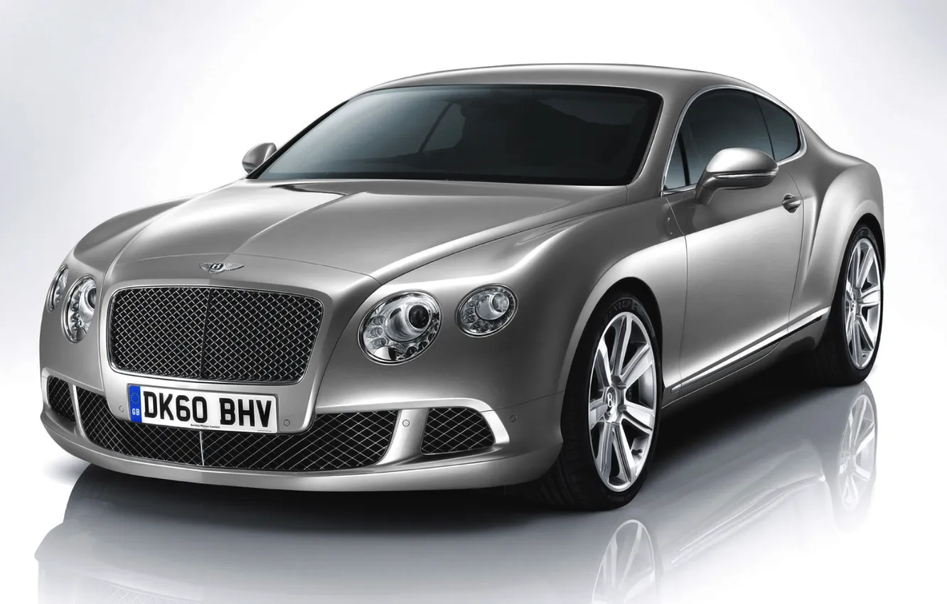 Photo wallpaper Bentley, Continental, Machine, Grille, The hood, Lights, The front
