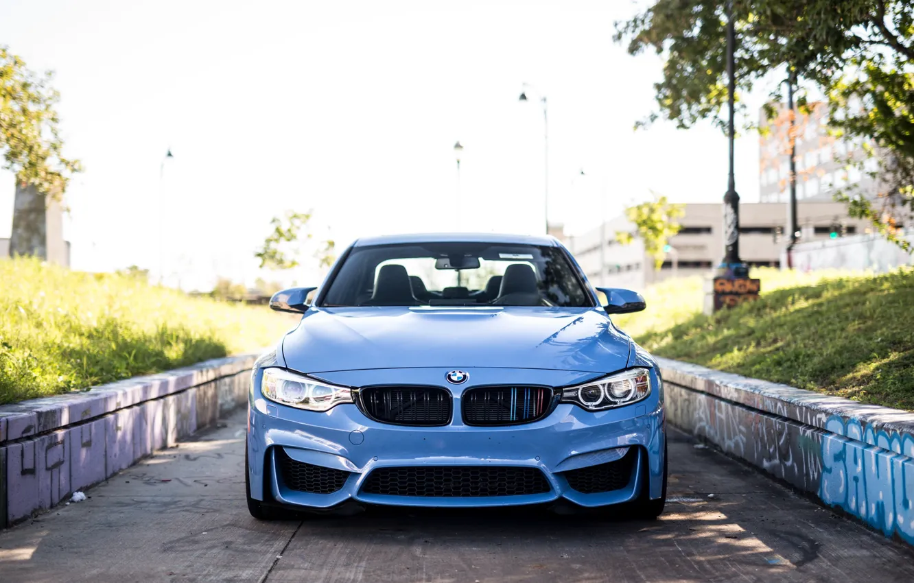 Photo wallpaper BMW, Blue, F80, Sight, LED