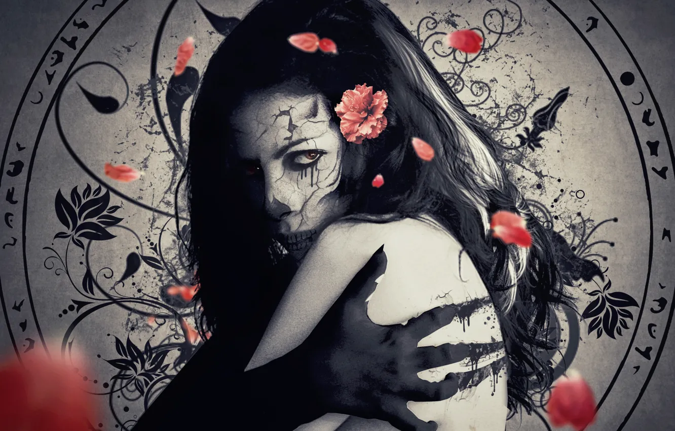 Photo wallpaper girl, the demon, art, fantasy, the dark side