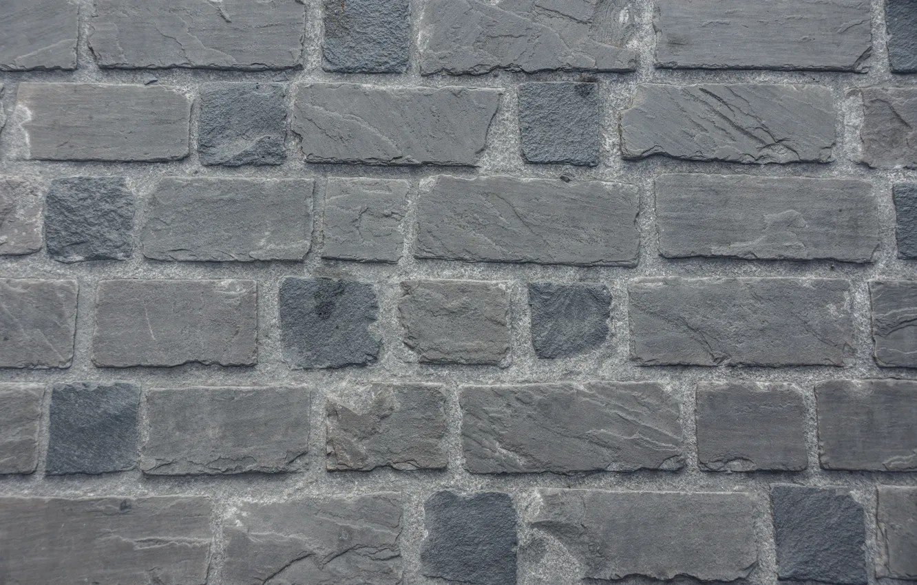 Photo wallpaper Grey, Texture, Brick, High Resolution
