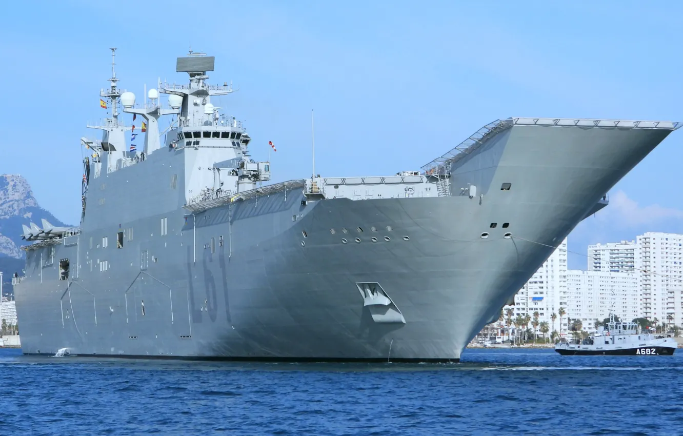 Photo wallpaper UDC, Spanish Navy, Toulon, Visit, Juan Carlos l