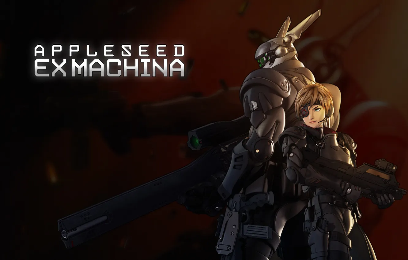 Photo wallpaper weapons, armor, Appleseed, Deunan Knute, bioroid, exmachina