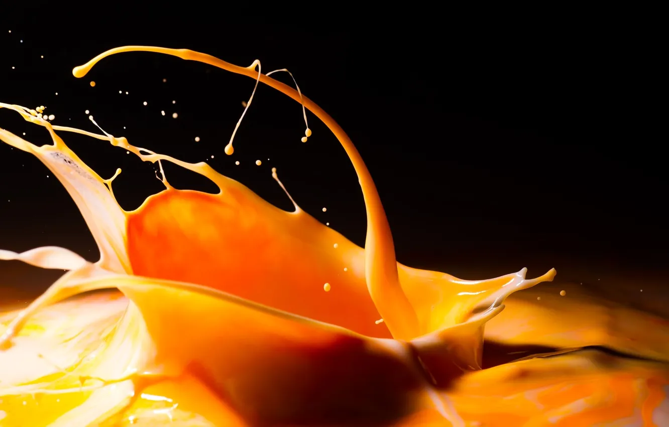 Photo wallpaper macro, yellow, texture, zhidkosti, it is not clear that