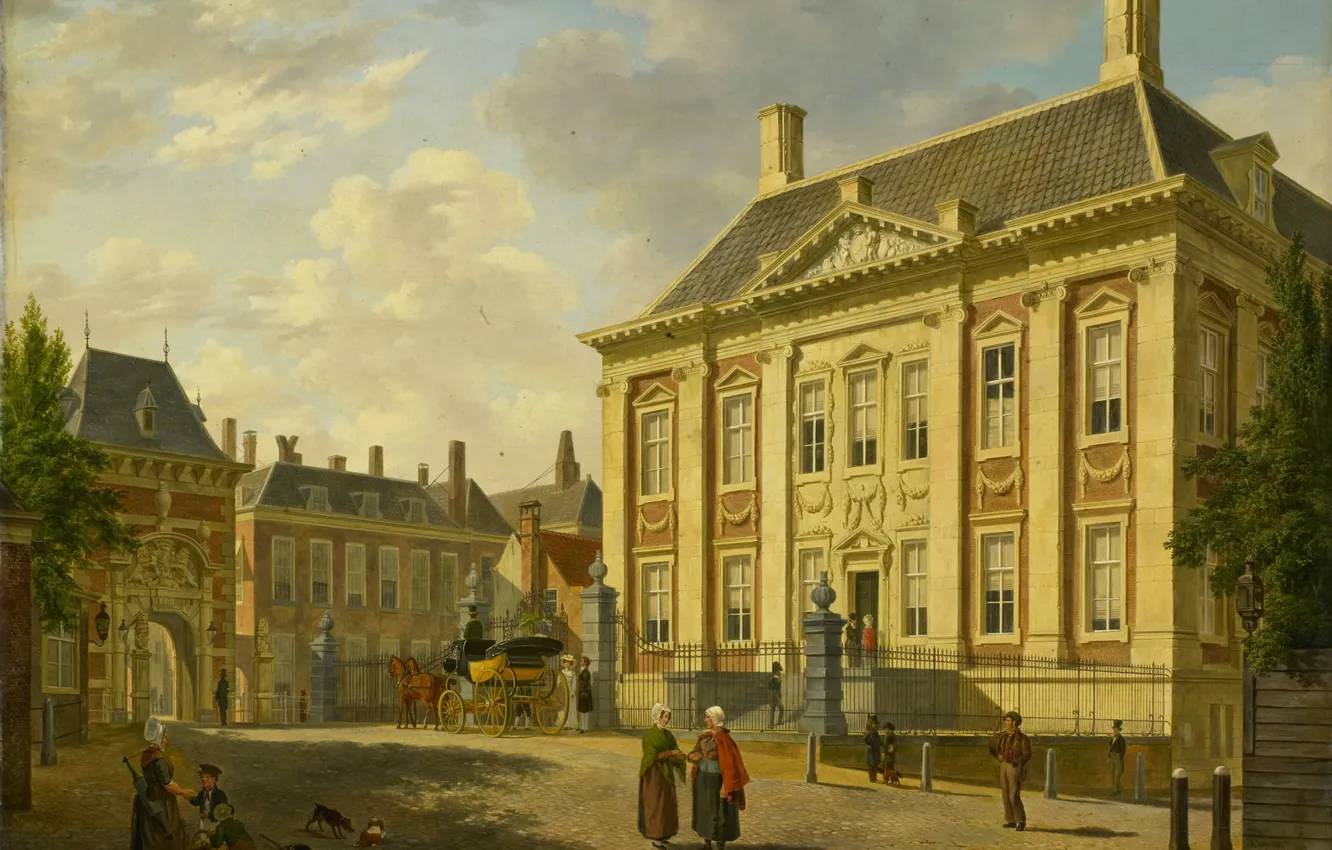 Photo wallpaper picture, the urban landscape, The Mauritshuis in the Hague, Bartholomeus Johannes van Hove
