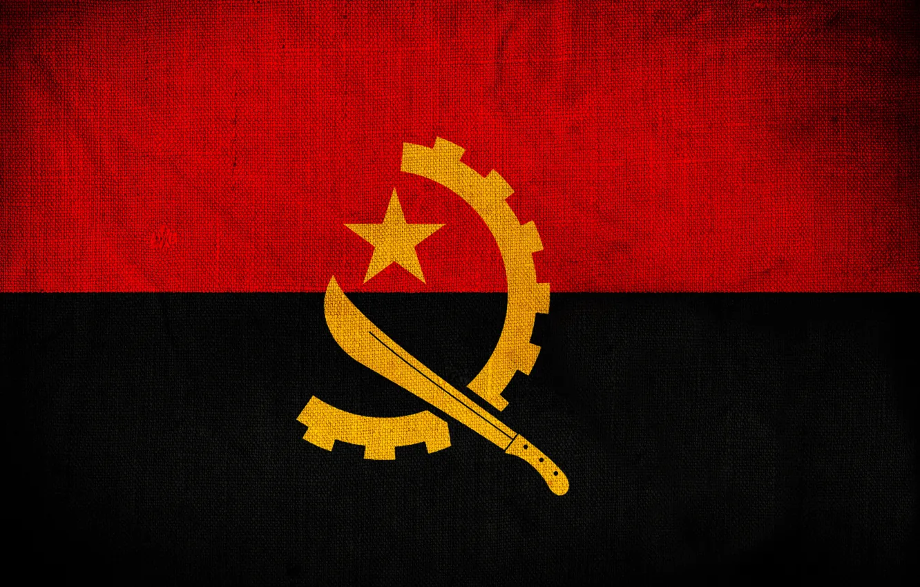 Photo wallpaper Flag, Photoshop, Angola, Angola