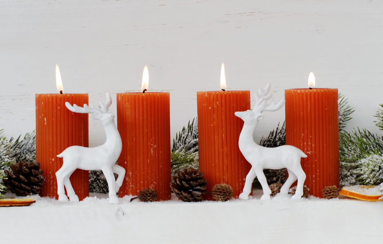 Photo wallpaper new year, candles, Christmas, merry christmas, Xmas, decoration, holiday celebration