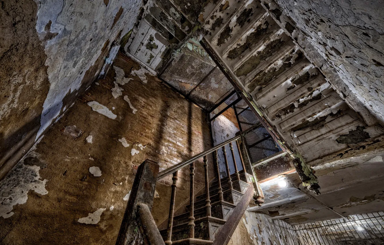 Photo wallpaper background, wall, ladder