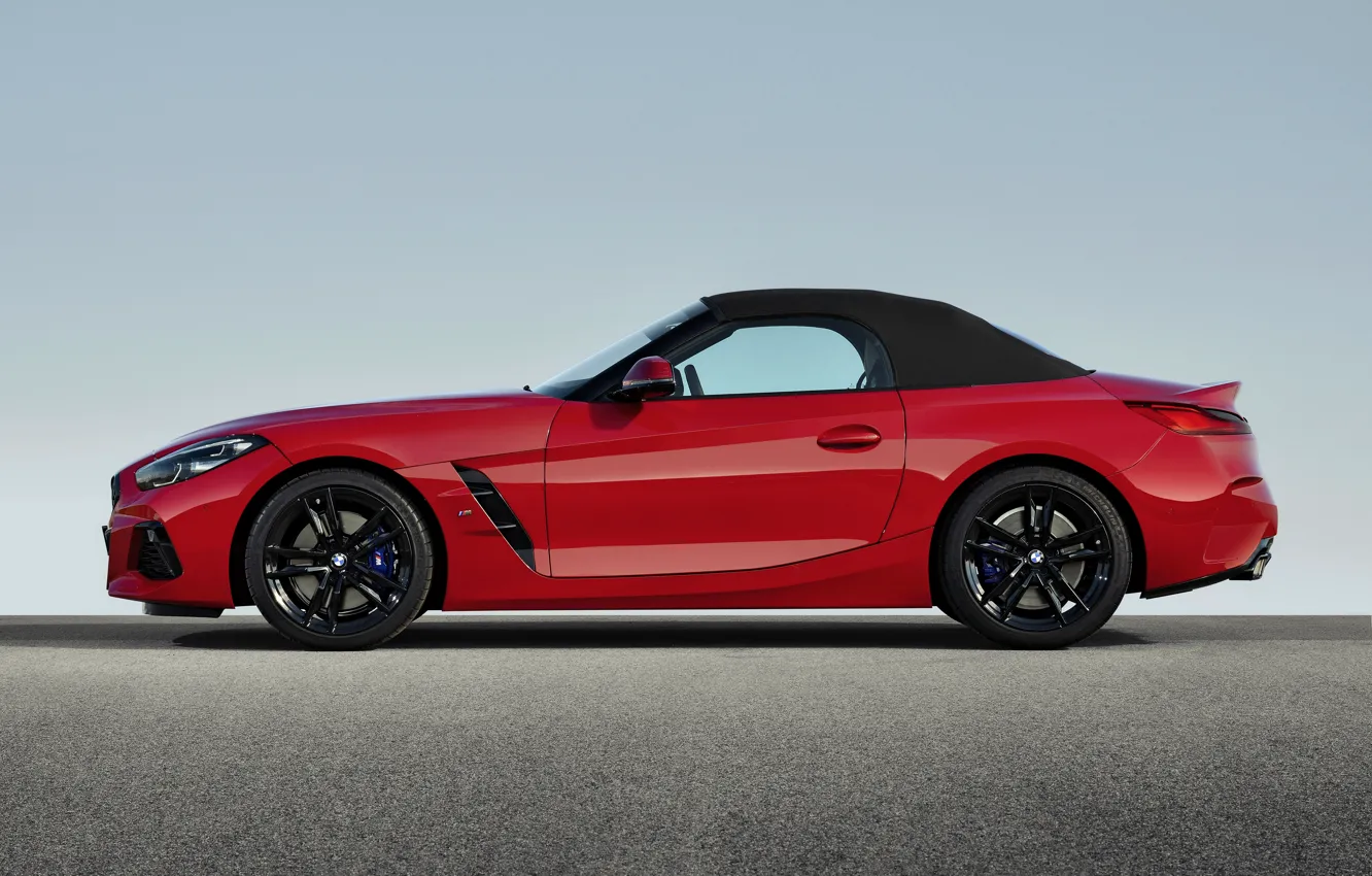 Photo wallpaper red, BMW, profile, Roadster, BMW Z4, First Edition, M40i, Z4