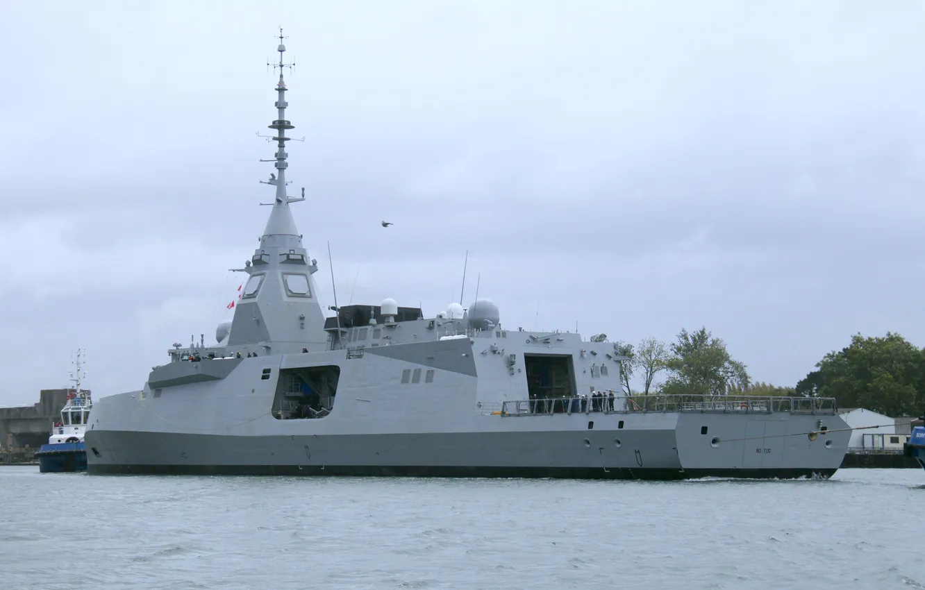 Photo wallpaper frigate, French Navy, Amiral Ronarc'h, FDI